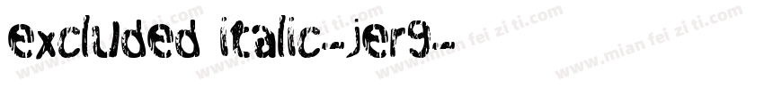 excluded italic-jer9字体转换